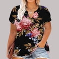 thumbnail image 1 of Plus Size Tops for Women, V Neck T Shirts for Women Short-Sleeve V-Neck T-Shirt Sexy Wrap Shirt Short Sleeve Tunic Top Shirts Womens Summer Tops Loose Tops Blouse 10 Dollar Things #2, 1 of 6