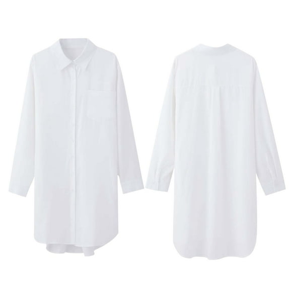 Plus Size Tops for Women Autumn Long Sleeve Casual Solid Color Plain Loose Shirts Comfortable Stylish Blouse Loose Dressy Casual Basic Clothes