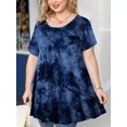 thumbnail image 1 of Plus Size Tops for Women Casual Short Sleeves T Shirts Flowy Blouses, 1 of 5