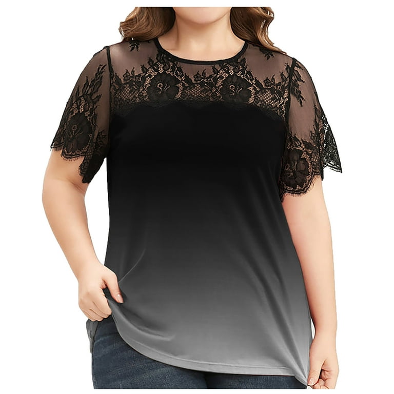 https://i5.walmartimages.com/seo/Plus-Size-Tops-for-Women-Dressy-Casual-Lace-Stitching-Short-Sleeve-Crew-Neck-Solid-Blouse-Tees-Shirt-Going-out-Tops-3X-Large-BlackA_f52bebc6-2b04-47b1-87e1-e17503fd2439.653b9f07d2c4529eaa9f5f937f19eca0.jpeg?odnHeight=768&odnWidth=768&odnBg=FFFFFF