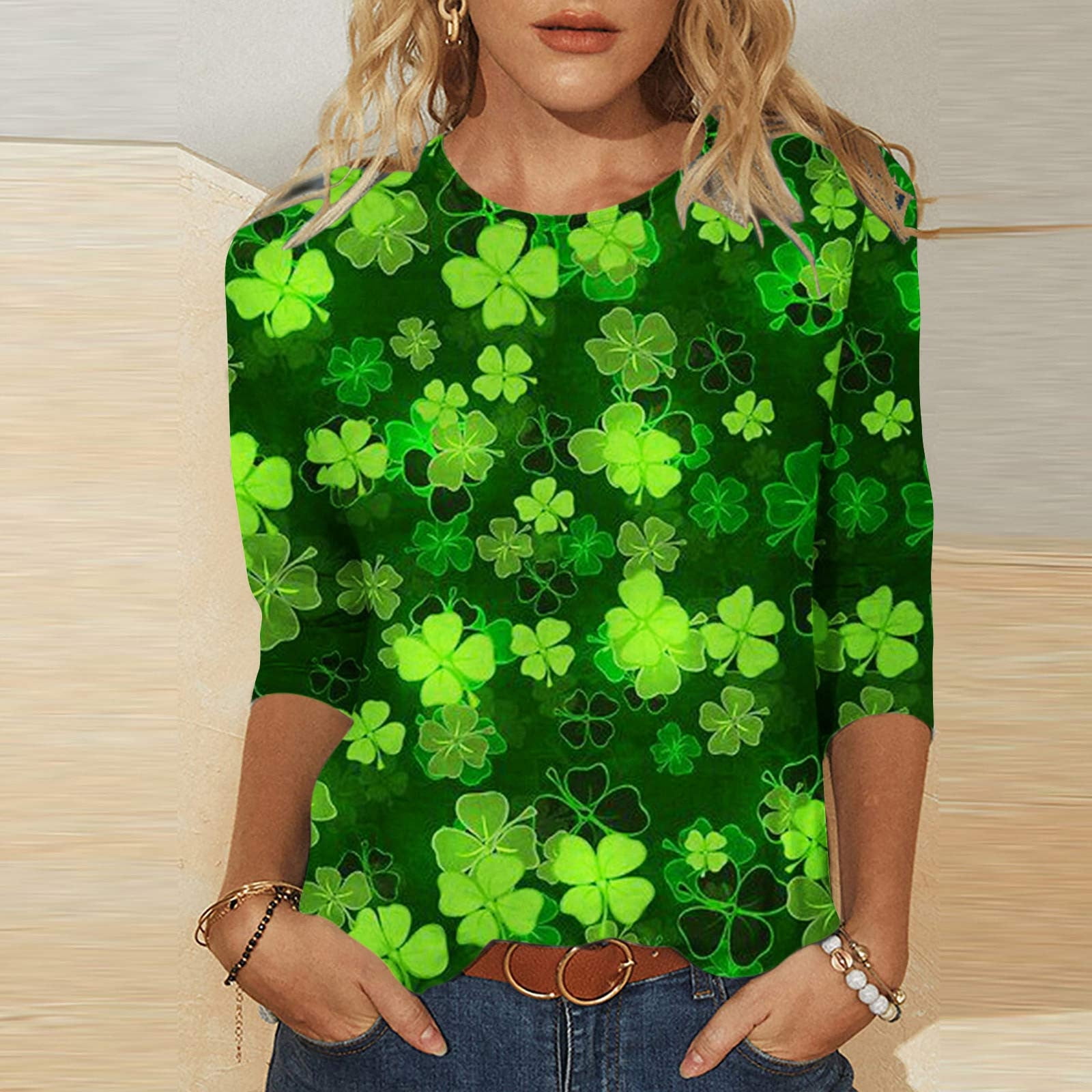 Green Tshirt Women Irish Gifts for Women Under 10 Dollars Womens Tops Irish  Green Tops for Women Casual Spring Saint Patricks Day Decorations Shirt