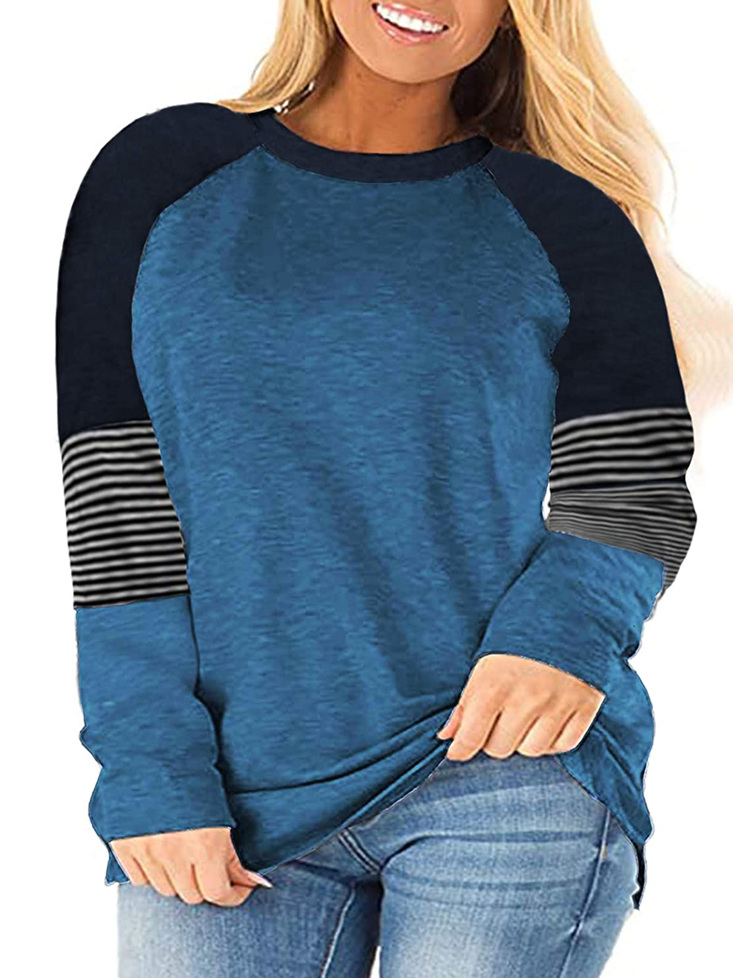 Terra &amp; Sky Women's Plus Size Long Sleeve Swing T-Shirt - Walmart.com