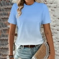 thumbnail image 1 of Plus Size Tops for Women Short Sleeve Out Round Neck T Shirts, 1 of 5