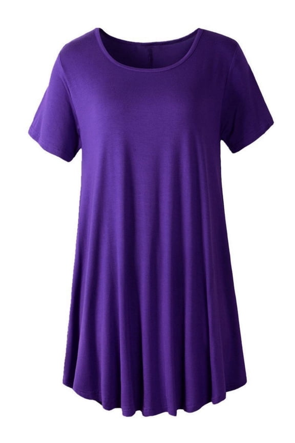 Plus Size Tops for Women Short Sleeve Shirts Casual Summer Clothes Round Neck Tunics for Leggings