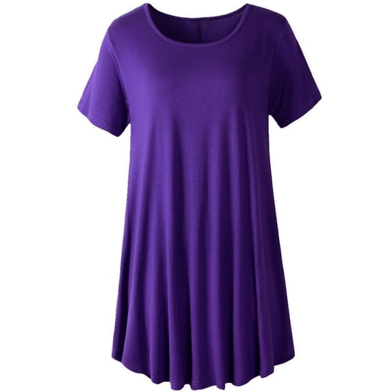 Plus Size Tops for Women Short Sleeve Shirts Casual Summer Clothes Round Neck Tunics for Leggings