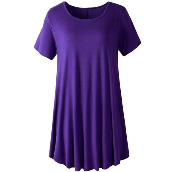 Plus Size Tops for Women Short Sleeve Shirts Casual Summer Clothes Round Neck Tunics for Leggings