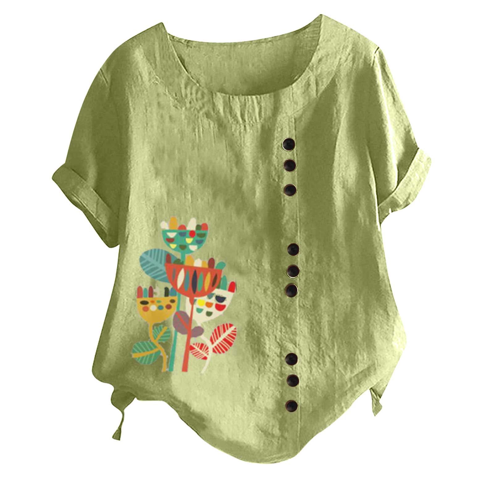 green short sleeve blouse