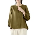 thumbnail image 1 of Plus Size Tops for Womens Tops Fashion Fashionable Embroidered Round Neck Five Quarter Sleeved Short Sleeved Blouse, 1 of 3