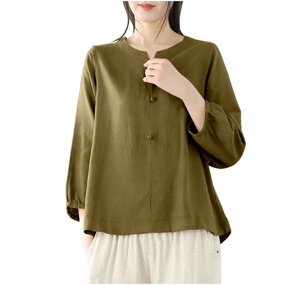 Plus Size Tops for Womens Tops Fashion Fashionable Embroidered Round Neck Five Quarter Sleeved Short Sleeved Blouse
