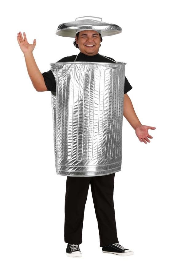 Plus Size Trash Can Costume for Adults