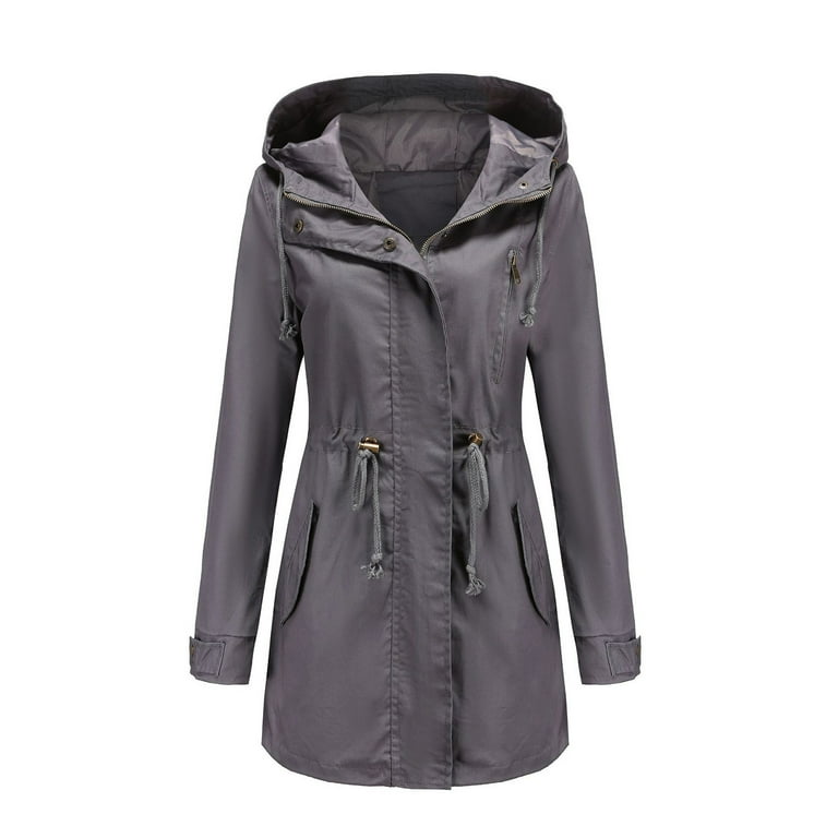 Plus Size Trench Coat,Lined Rain Jackets for Women Plus Size