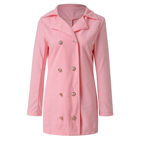 Plus Size Trench Coats for Women Lightweight Peacoats Double Breasted Tight Bodycon Overcoats