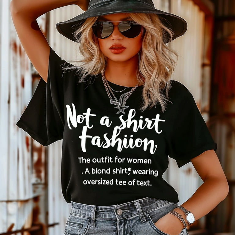 Plus Size Trendy Not Today Graphic Tee Style Women s Oversized Black T Shirt Walmart