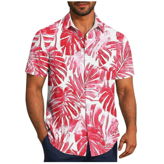 Plus Size Tropical Hawaiian Shirts for Men 2025 Summer Outing Resort Beach Tops Funny Floral Pattern Aloha Shirt