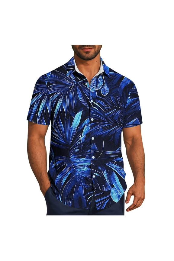 Plus Size Tropical Hawaiian Shirts for Men 2025 Summer Outing Resort Beach Tops Funny Floral Pattern Aloha Shirt