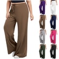 thumbnail image 1 of Plus Size Tummy Control Leggings with Pockets High Waisted Yoga Pants Workout Tights for Women Stretch Fitness Pants Casual Activewear | CSEONE,Purple L, 1 of 8