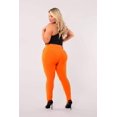 thumbnail image 1 of Plus Size Tummy Control Sculpting Treggings - Orange, 1 of 10