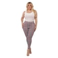 thumbnail image 1 of Plus Size Tummy Control Sculpting Treggings - Red, Black, White, Houndstooth, 1 of 9