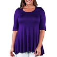 thumbnail image 1 of Plus Size Tunic Top Purple 1X, 1 of 1
