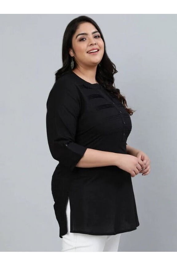 Plus Size Tunic Tops | Plus Size Clothing | Plus Size Indianwear | Cotton Kurta for Women | Kurti for Women | Plus Size Cotton Kurta