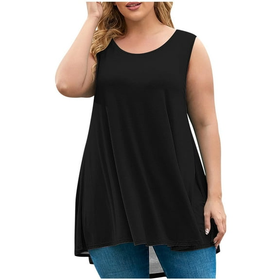 Plus Size Tunic Tops for Women Dressy Tank Loose Fit Flowy