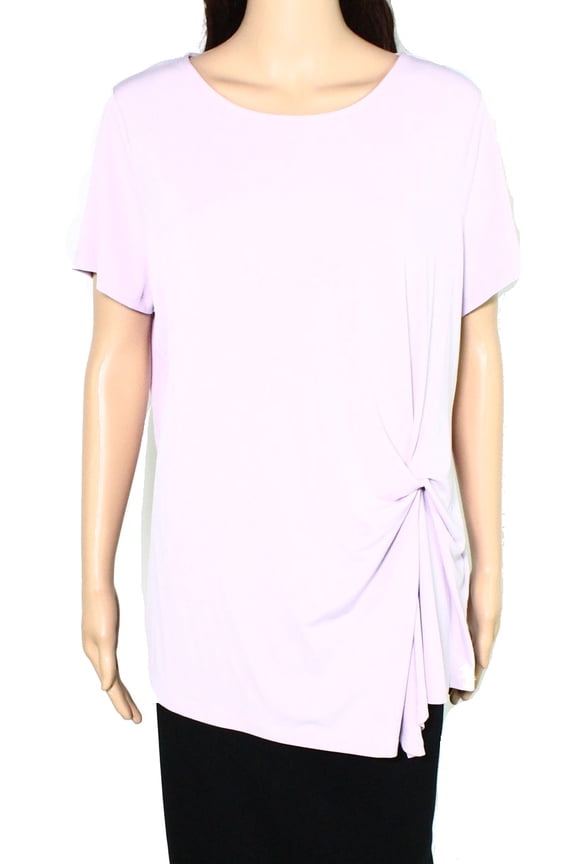 Plus Size Twisted Asymmetrical Top Lilac Moon 0X