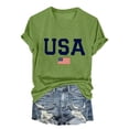 thumbnail image 1 of Plus Size USA Shirts For Women Graphic T-Shirts Plus Size USA Shirts For Women Patriotic Shirts For Women Plus Size Vneck Tshirts American Flag Shirts Women Summer T-Shirt Going Ou T-Shirt, 1 of 3