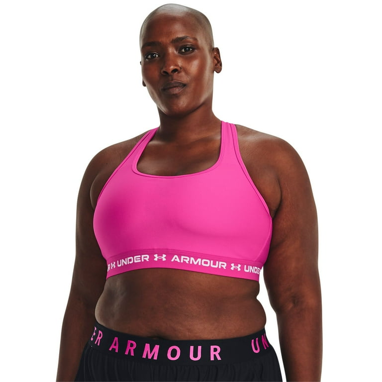 Plus Size Under Armour Crossback 2.0 Medium Impact Sports Bra Color Rebel Pink Size 1X Walmart