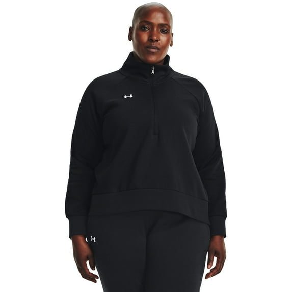 Plus Size Under Armour Rival Fleece ½ Zip Top Color: Black Size: 3X