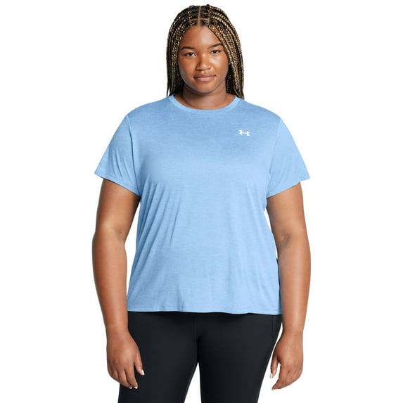 Plus Size Under Armour Tech™ Short Sleeve Graphic Tee Color: Horizon Blue Size: 1X