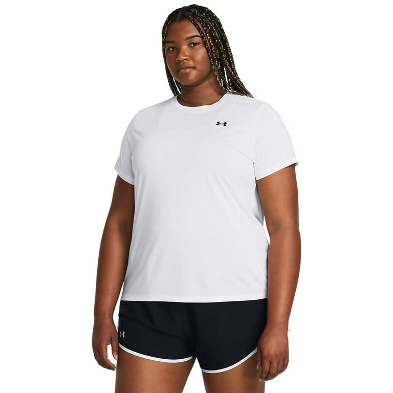 Plus Size Under Armour Tech Short Sleeve Graphic Tee Color White Size 3X Walmart