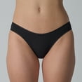 thumbnail image 1 of Plus Size Underwear Seamless Underwear for Women No Show Bikini Panties Low Waisted Breathable Soft Stretchy Briefs Black L, 1 of 5