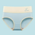 thumbnail image 1 of Plus Size Underwear Women's Large Size Mid-Rise Panties Fashion Women's Panties Underwear Women Pack Seamless Light Blue XXL, 1 of 2