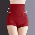 thumbnail image 1 of Plus Size Underwear Womens High Waisted Tummy Shapewear Comfortable Breathable Seamless Lace Panties Butt Lift Body Shaper Underpants Briefs Underwear Women Pack Seamless Wine XXL, 1 of 5