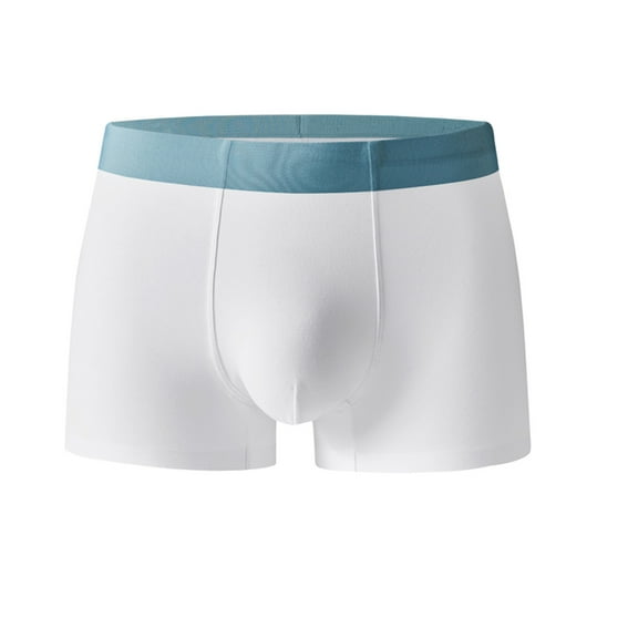 Plus Size Underwear for Men Boxer Briefs L-4X Big and Tall Breathable Mid Waisted Casual Color-Block Stretchy Lightweight Boxers