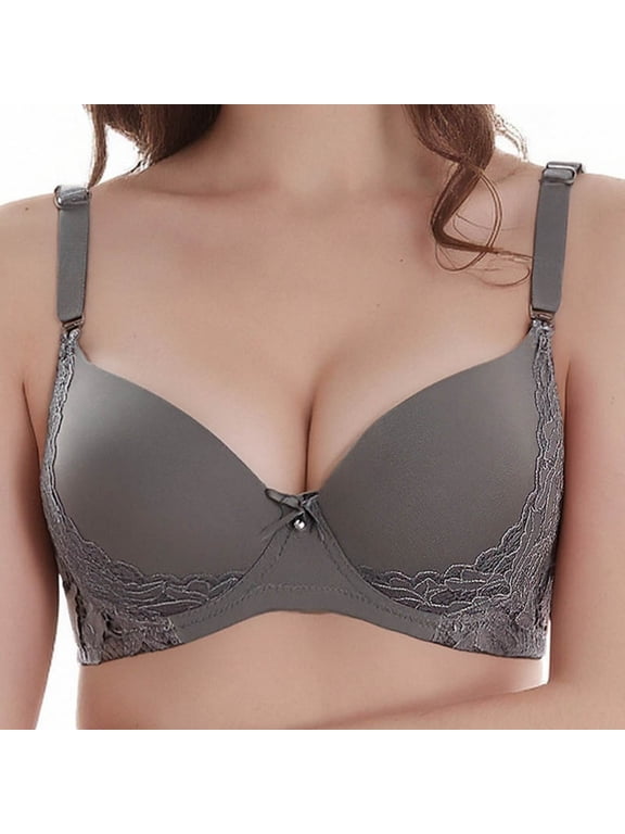 Plus Size Underwire Bra, Full Coverage D Cup Bra Push Up for Women Lift Support Anti Sagging, Daily Wear Bra with Underwire for Everyday Comfort