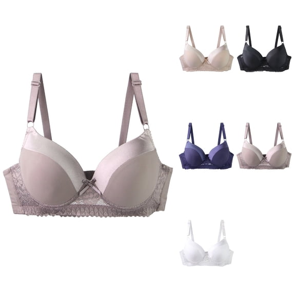 Plus Size Underwire Bra – Full Coverage Seamless T-Shirt Bra with Lace Trim, Ultra Soft Minimizer for Lift & Everyday Comfort