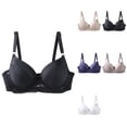 thumbnail image 1 of Plus Size Underwire Bra – Full Coverage Seamless T-Shirt Bra with Lace Trim, Ultra Soft Minimizer for Lift & Everyday Comfort, 1 of 5