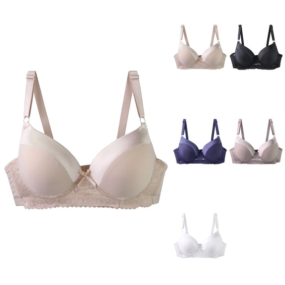Plus Size Underwire Bra – Full Coverage Seamless T-Shirt Bra with Lace Trim, Ultra Soft Minimizer for Lift & Everyday Comfort