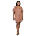 thumbnail image 1 of Plus Size V Neck Short Sleeve T Shirt Dress, 1 of 11