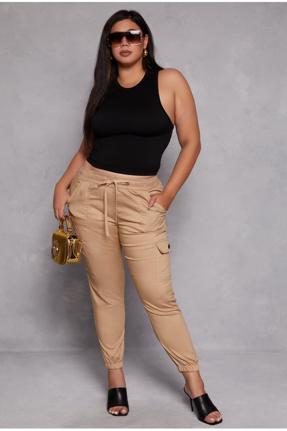 Womens Plus Size VIP Cargo Joggers