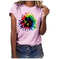 thumbnail image 1 of Plus Size Valentines Day T-Shirt For Women Gnome Graphic Short Sleeve Oversized Loose First Blouse Tops Tee, 1 of 4