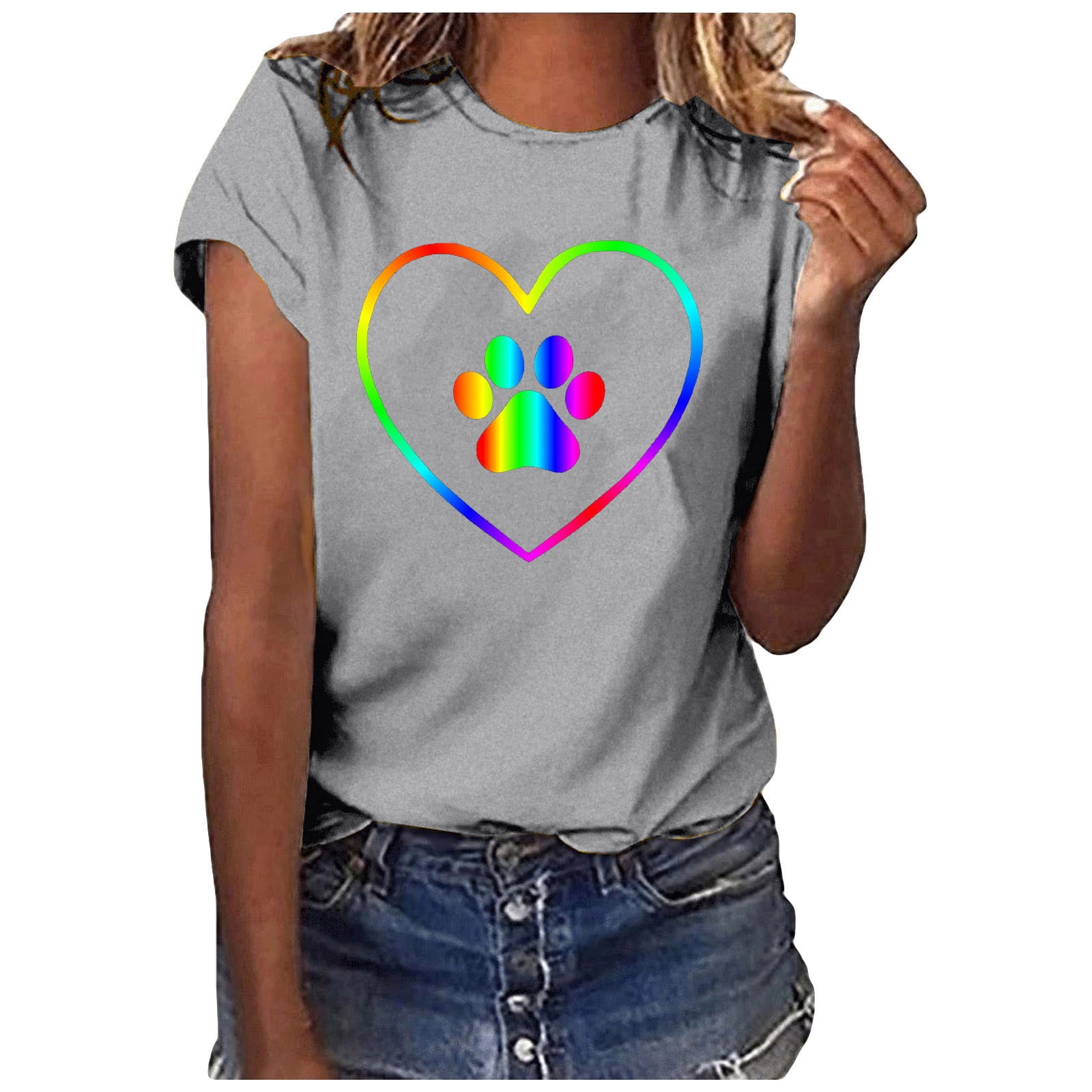 Plus Size Valentines Day T-Shirt For Women Gnome Graphic Short