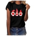 thumbnail image 1 of Plus Size Valentines Day T-Shirt For Women Gnome Graphic Short Sleeve Oversized Loose First Blouse Tops Tee, 1 of 4