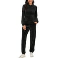 thumbnail image 1 of Plus Size Velour Sweatsuits for Women Hoodies Sweatshirt & Pants Activewear Tracksuit Set Long Sleeve Velour Sweatsuit Hoodie & Pants Velour Sport Suits Sets, 1 of 8
