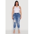 thumbnail image 1 of Women's Plus Size WAX High Waist Ripped Skinny Jeans, 1 of 5