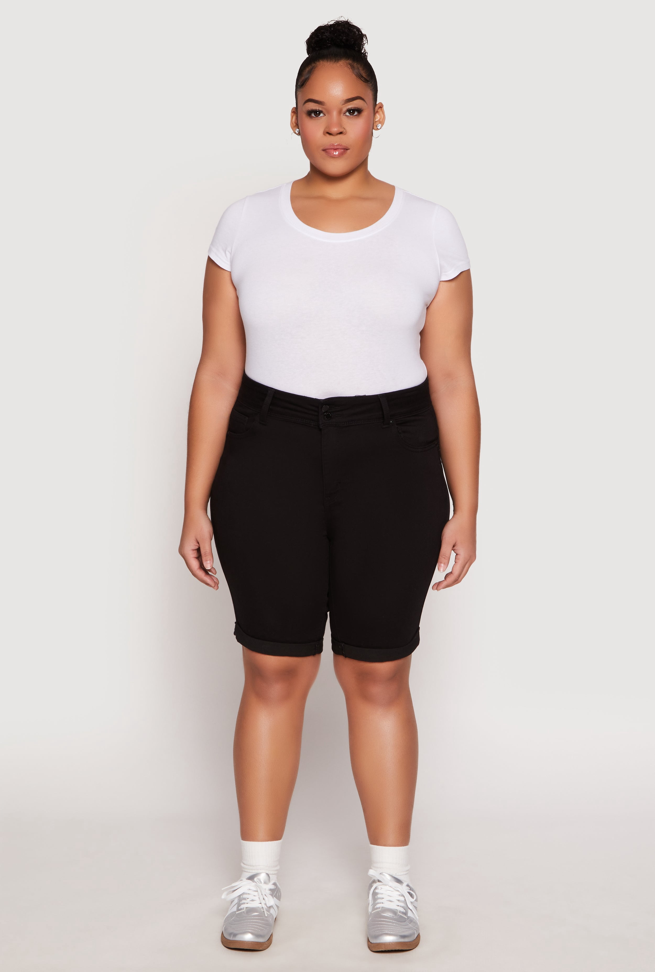 Plus Size Bermuda Denim Short main image 1