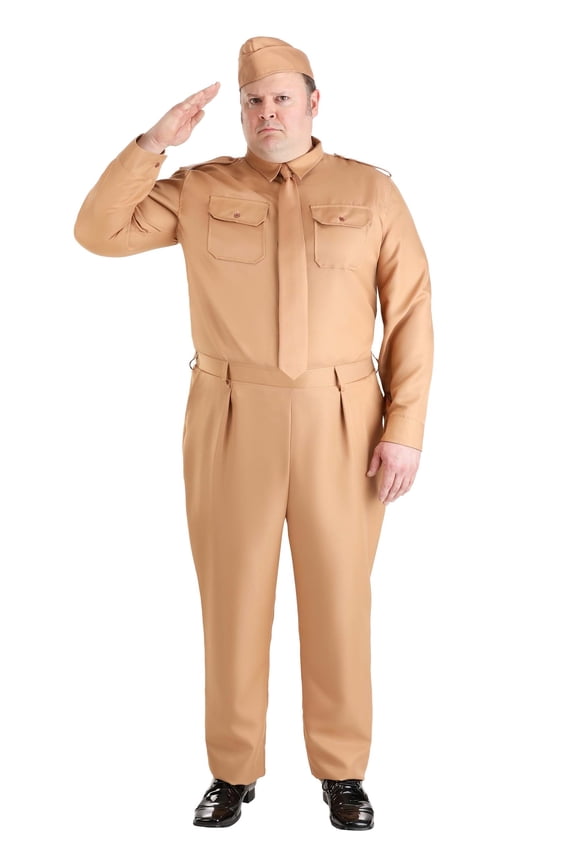 Plus Size WW2 Army Costume for Men