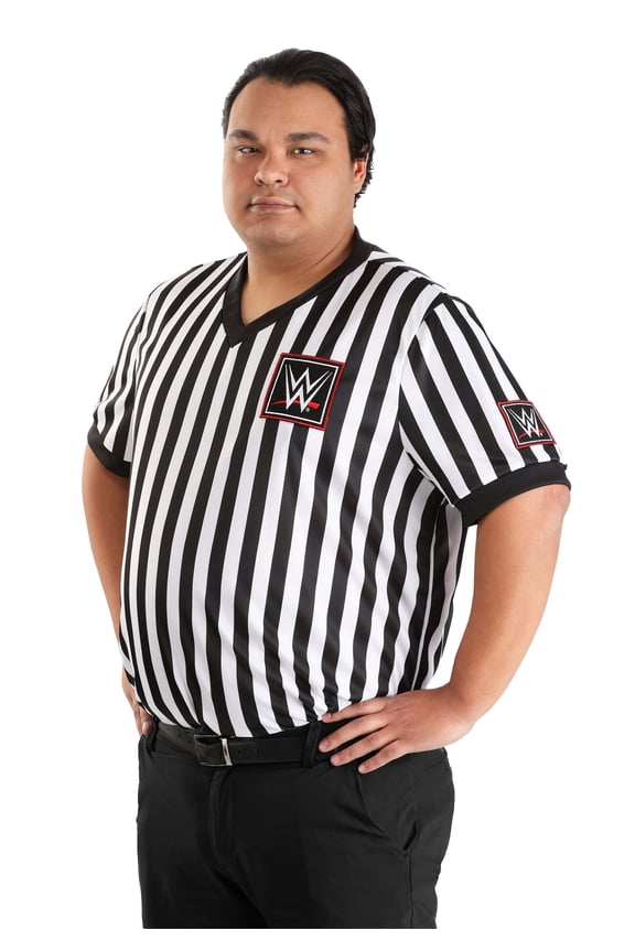 Plus Size WWE Referee Shirt Costume for Men