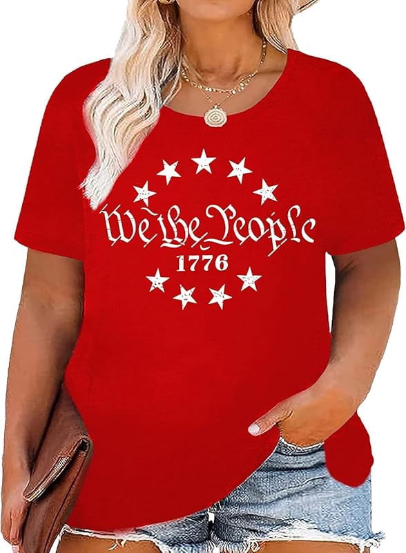 FAYALEQ American Flag Tank Top For Women - 'We The People 1776' Patriotic Vest, Cotton Blend